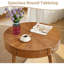 Table basse ronde en bois pour le salon, table basse de style campagne moderne