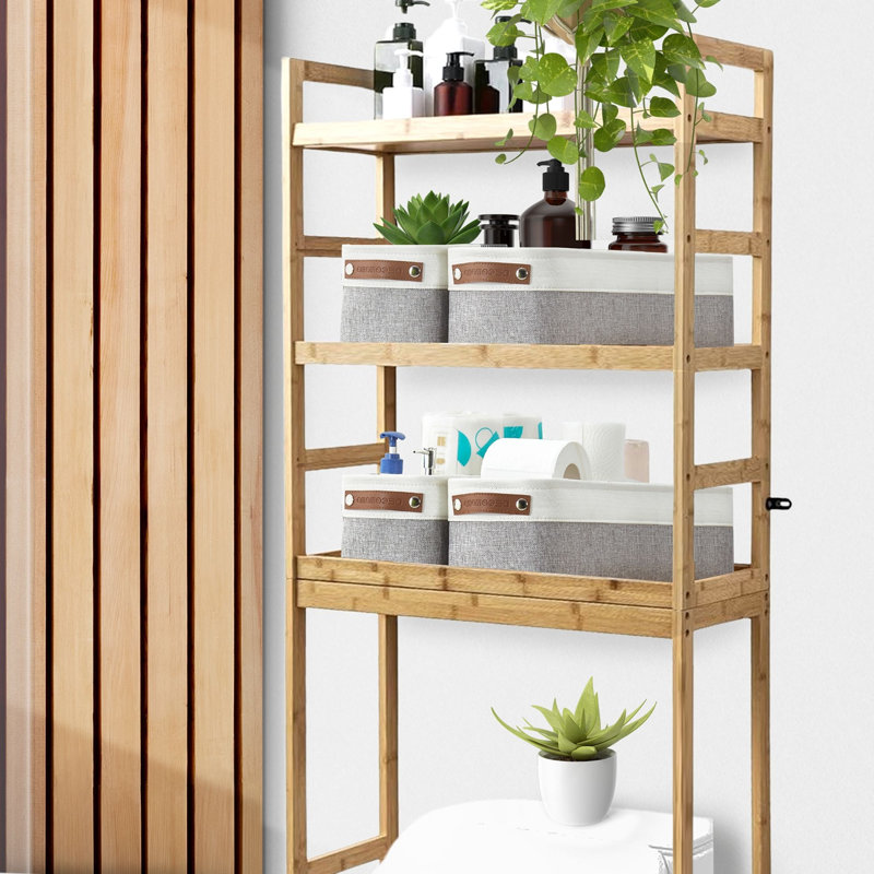 Petits paniers de rangement en tissu, Blanc