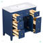Armoire de salle de bain moderne autoportante simple avec 6 tiroirs et 2 armoires