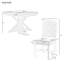 Ensemble de table de salle à manger extensible avec rallonges et chaises rembourrées