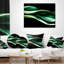 Motif vert scintillant - coussin imprimé abstrait