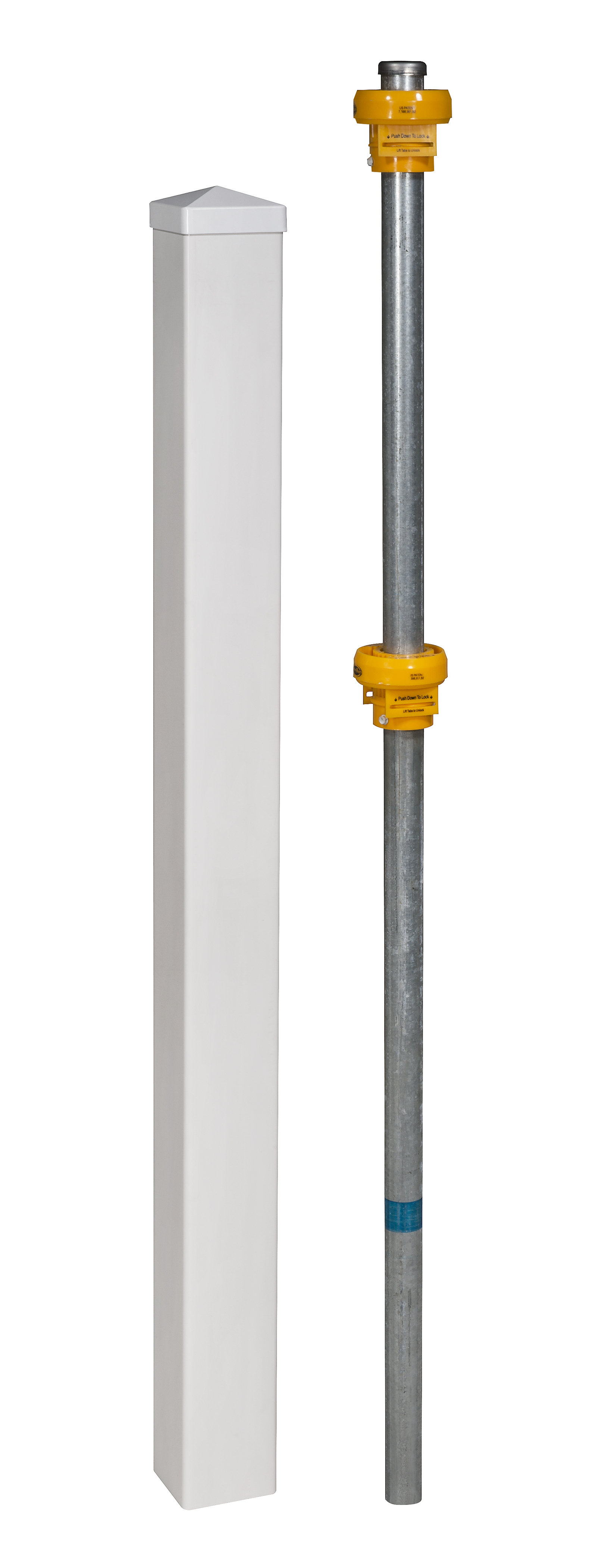 WamBam NoDig Fence WamBam 4 ft H x 4 in W Vinyl No Dig End Post