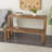 Ensemble de console et banc en bois brun