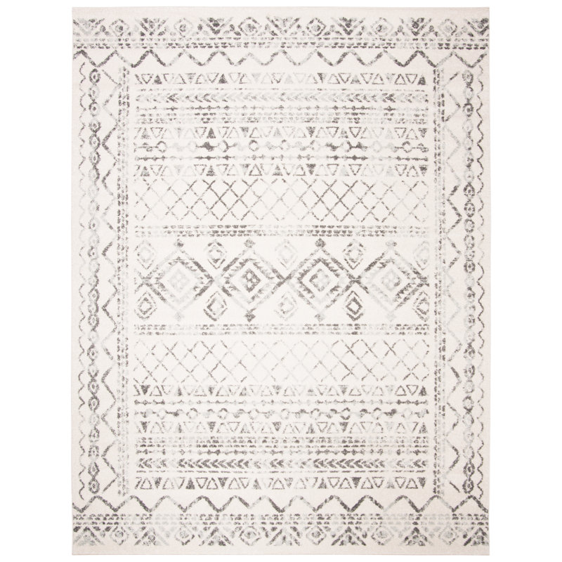 Canis Geometric Ivory/Grey Rug, Rectangle 235 x 305cm
