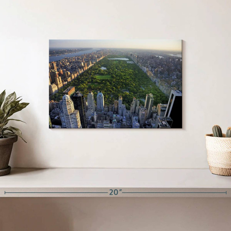 Central Park sur toile, H 8 po x l 12 po x P 1 po