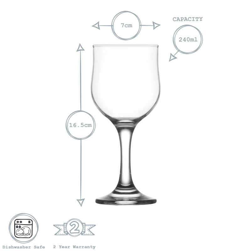 Red Wine Glass, 240ml, 12
