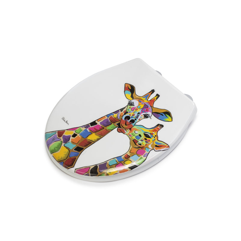 Croydex Steven Brown Art Francie & Josie McZoo Toilet Seat & Shower Curtain