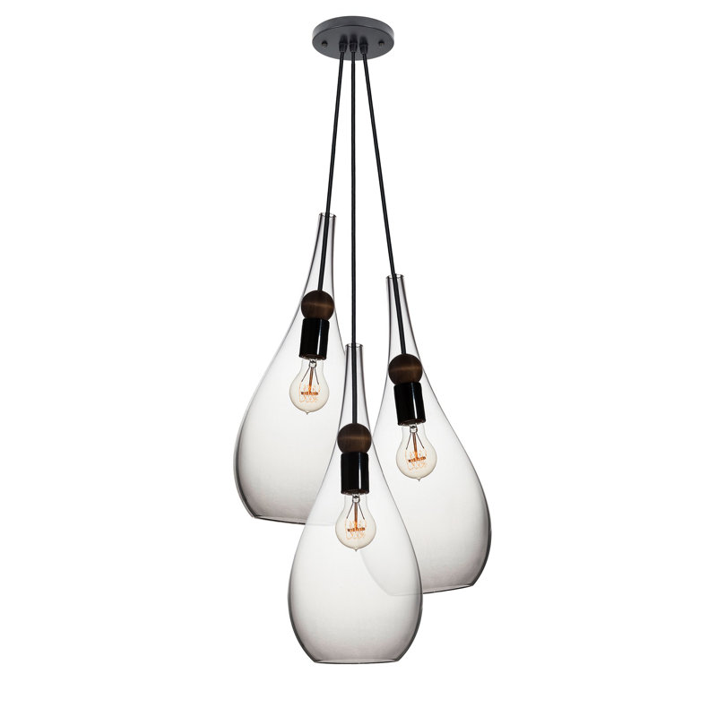 Earth 3 - Light Chandelier, Matte Black, 108" H x 18" W x 5" D