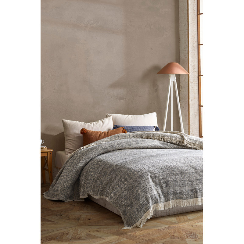 Courtepointe 100% coton Davidenko, Anthracite