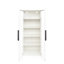 Buffet blanc autoportant avec portes 62,29 po White Pantry-104013872