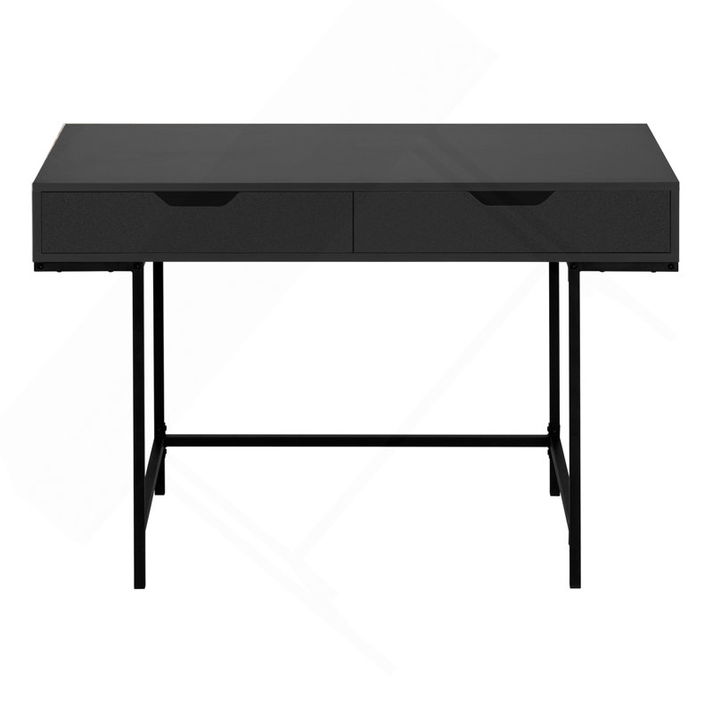 Bureau d'ordinateur moderne avec rangement pratique et design contemporain pour le bureau à domicile., Noir