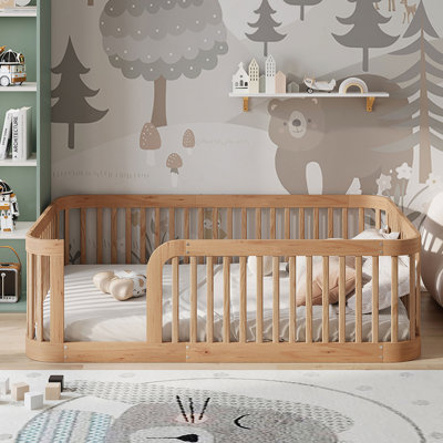 Wood Full Size Wood Floor Bed Frame