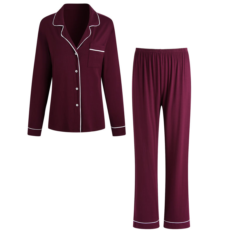 Ensemble de pyjama pour femme Andrina, S, Rouge
