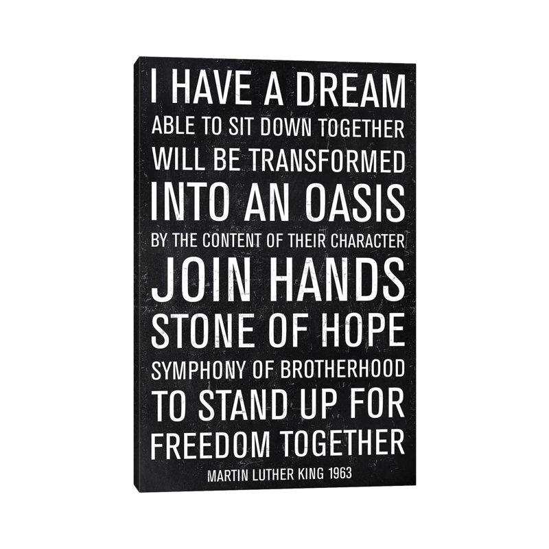 Martin Luther King Speech by PI Studio - Wrapped Canvas Print, 20.32 cm H x 30.48 cm W