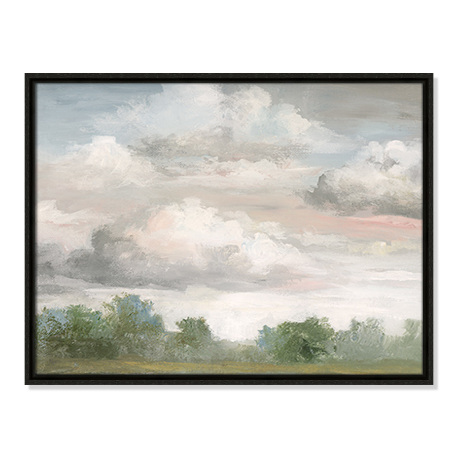 Frangia "Pastel Morning Sky" Print by Nan, Espresso Framed, 19.5" H x 25.5" W x 2" D