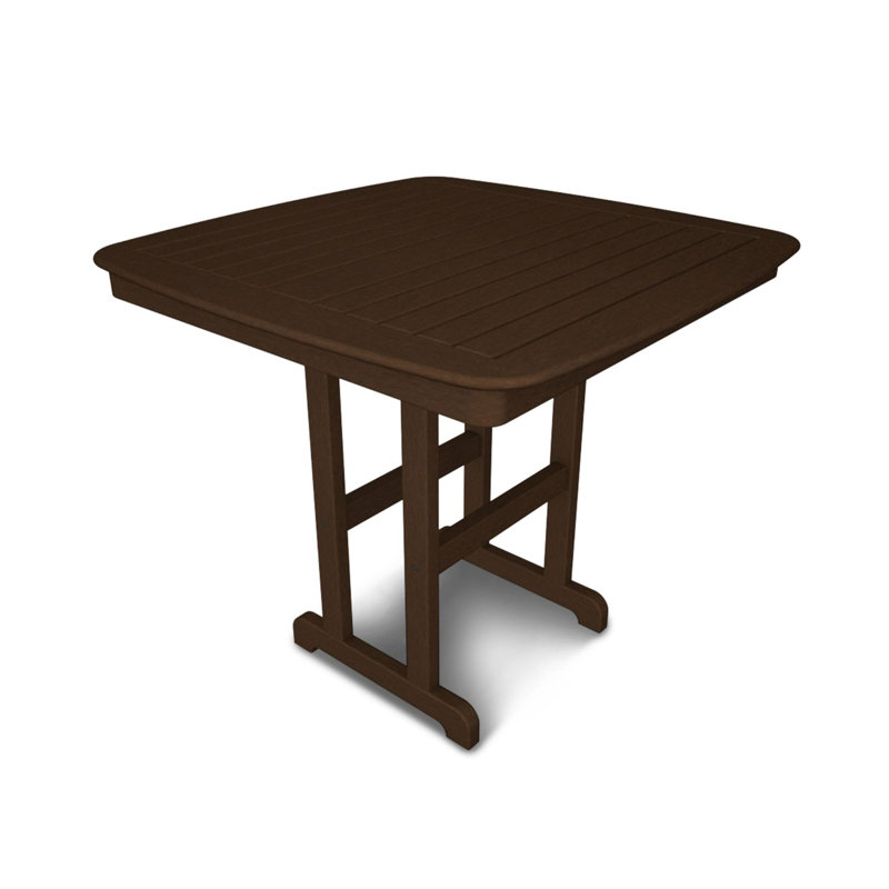 Table de comptoir POLYWOOD Nautical, Acajou, L 42,5 po x H 42,5 po