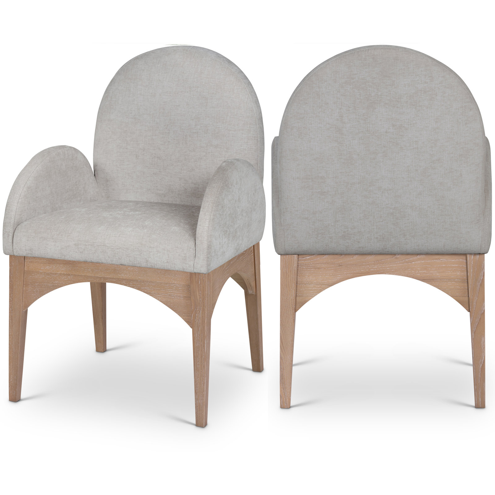 Waldorf Dining Armchair, Gray, Natural