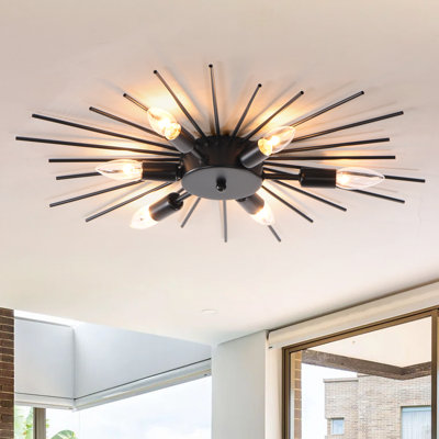 Freja 6 - Light 23.6" Dimmable Sputnik Flush Mount