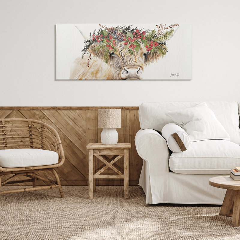 Bétail avec toile de baies saisonnières, design par Marla Rae, H 17 po x l 40 po