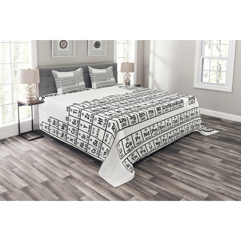 Adori Black/White Microfibre Bedspread Set, 220 x 264 cm Bedspread - 2 Shams