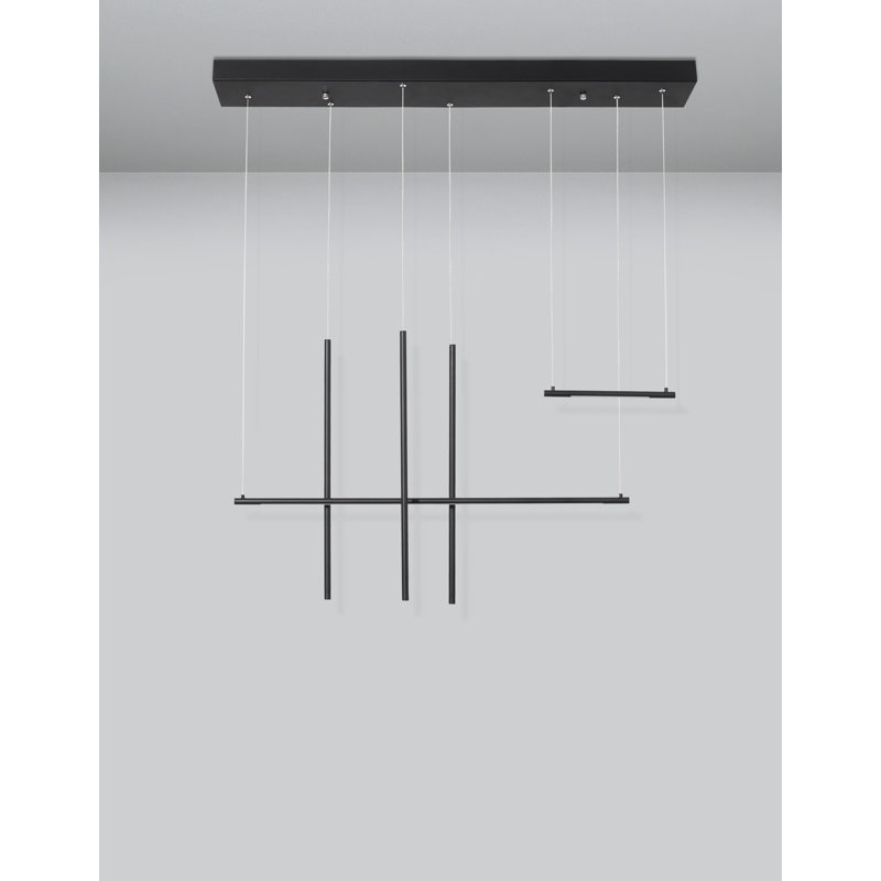 5 - Light Black LED Geometric Pendant