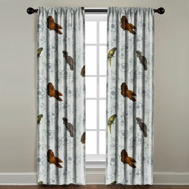 Cotton Blend Room Darkening Curtain Single Panel, 50" W x 96" L, White
