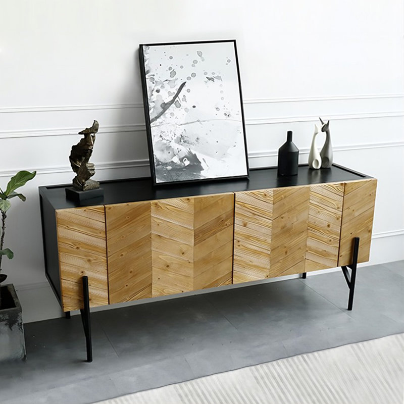 Meuble télé Modern Burlywood, H 27,56 po x l 59,06 po x P 16,93 po