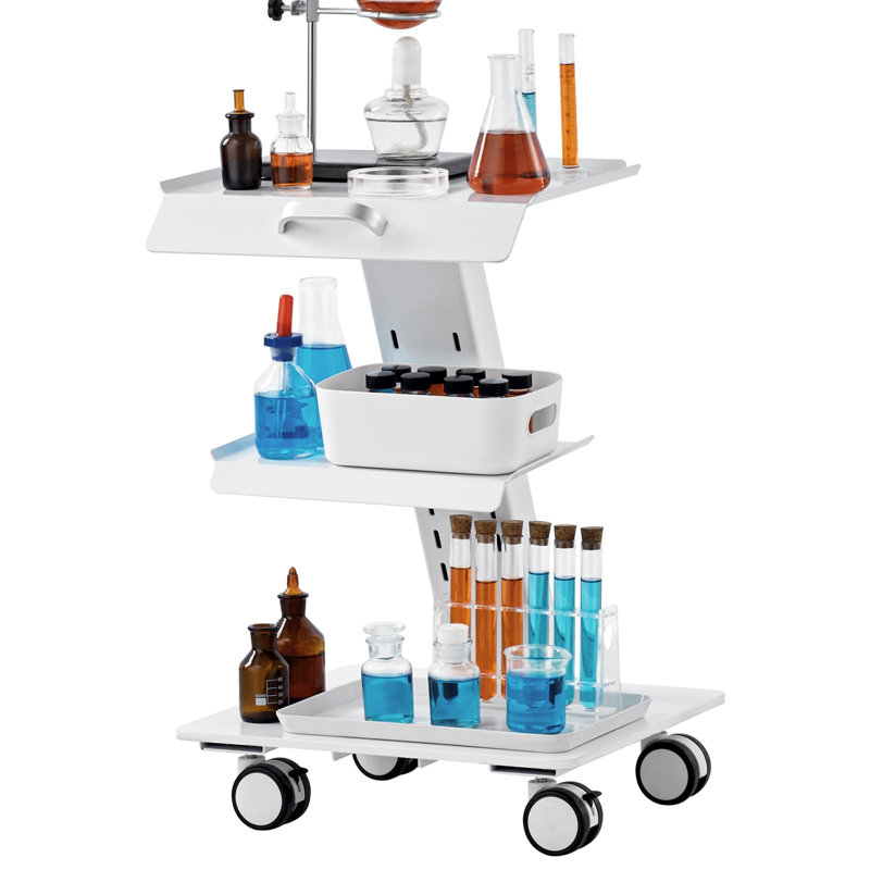 Chariot de laboratoire, chariot de laboratoire roulant 3 couches