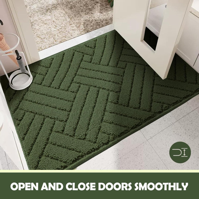 Tapis de cuisine Kuma, Rectangle 1 pi 8 po x 2 pi 8 po, Vert