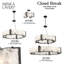 Cloud Break 8 - Light Steel Chandelier