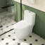 Toilette allongée en céramique, blanche, 1,1 / 1,6, hauteur confortable, siège à fermeture en douceur, et, T036wt allongé, blanc, confortable,