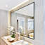 Miroir mural de salle de bain rectangulaire surdimensionné avec cadre-755755463-764656327