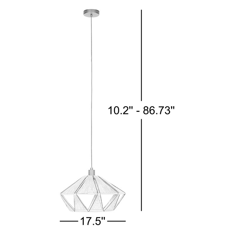 Luminaire suspendu géométrique à 1 lumière Jennette