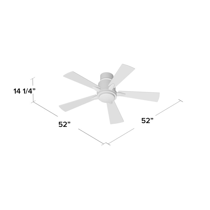 Lucian 52'' Ceiling Fan, Polished Nickel, Satin Black