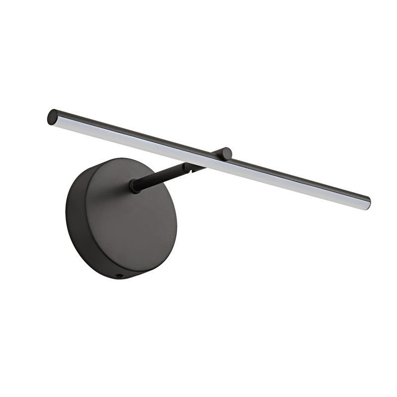 Applique murale à 1 lumière DEL à intensité variable avec 5 lumières réglables Ebern Designs, Noir mat