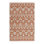 Cotton Geometric Area Rug in Orange/Beige