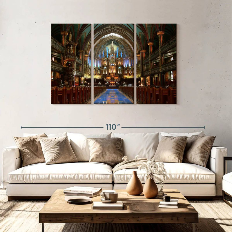 Adella Inside Notre Dame Basilica, 48" H x 74" W