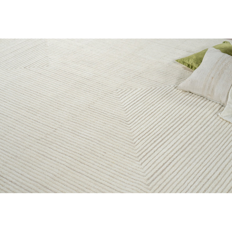 Serenity handloomed PET Beige/Brown Area Rug, Rectangle 6' x 9', Beige/Brown