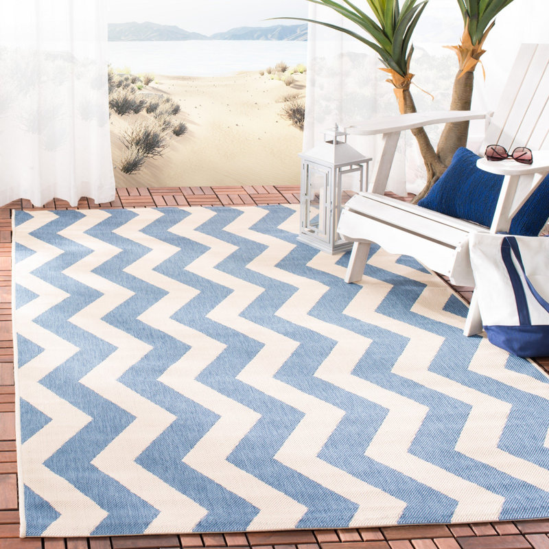 Arneshia Geometric Rust/Light Gray Indoor / Outdoor Area Indoor/Outdoor Area Rug, Rectangle 8' x 11'2"