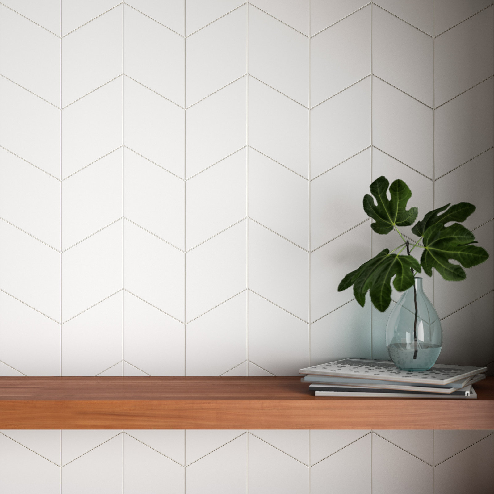Rhombus Smooth 6" x 10" Porcelain Wall & Floor Tile, White