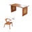 Brown Rectangular Solid Wood Dining Table Sets-104090393