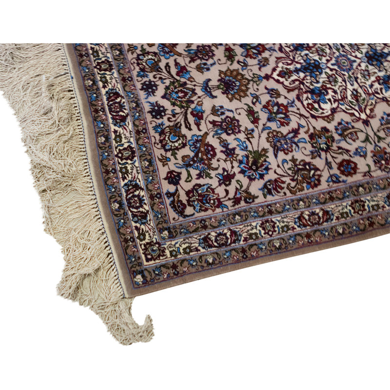 Tapis crème et ivoire noué à la main de haute qualité