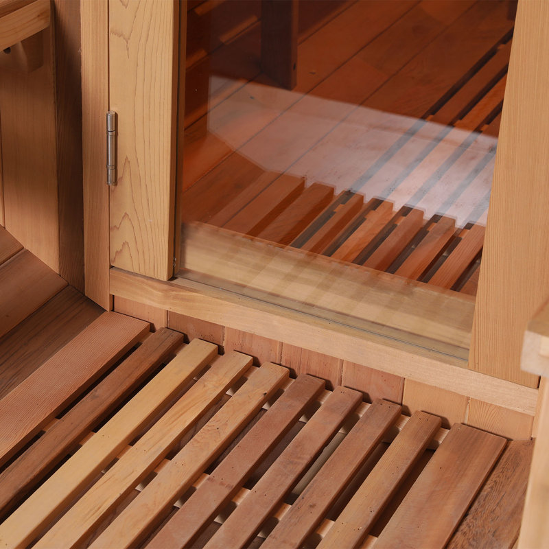 Baril de sauna traditionnel en cèdre à vapeur Anyi pour 6 personnes Anyi