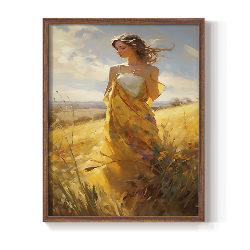 Reproduction encadrée WOMEN Series CMXCI - bois massif, H 30 po x l 24 po, Noyer