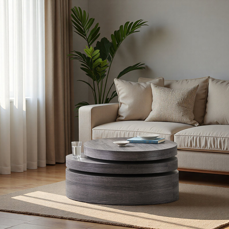 TABLE BASSE MODERNE ROTATIF - Mat