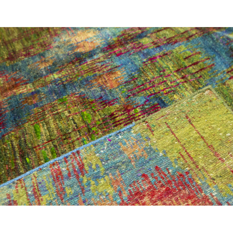 Ikatville Silk Abstract Area Rug