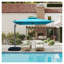 Parasol de patio rectangulaire 9 'x 11' avec mât central - abat-jour de jardin d'extérieur bleu lac avec protection UPF 50+ et rotation à 360 °-593408745