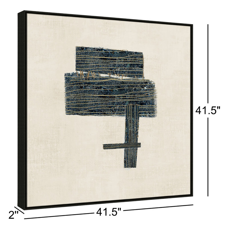 «Copeland Stiched I Print» par, H 41,5 po x l 41,5 po, Espresso