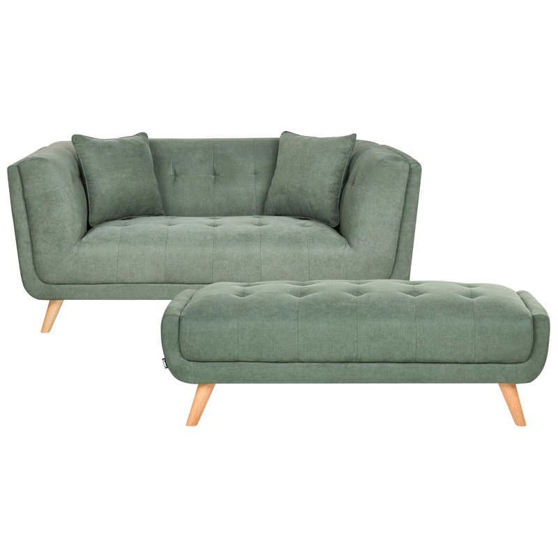 Temira 2 Piece Fabric Living Room Set, Green