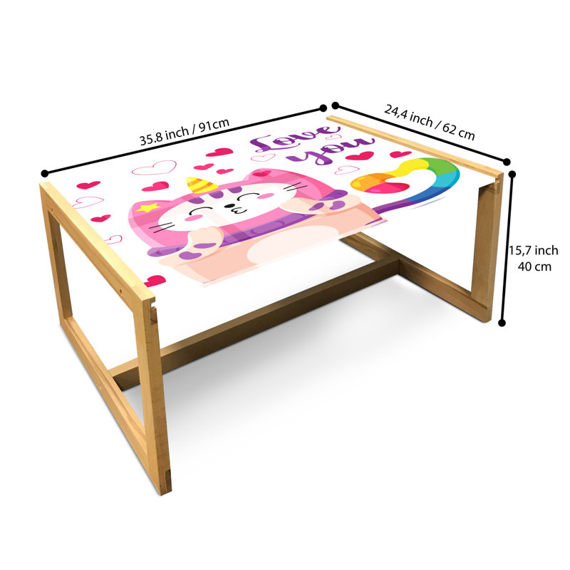 Isbah Sled Coffee Table, 90cm H x 62cm W x 40cm D